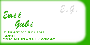 emil gubi business card